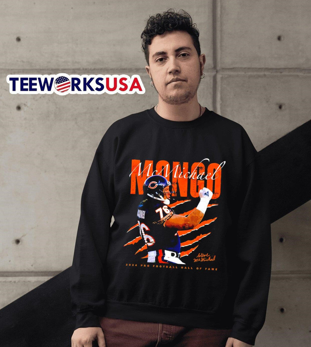 Chicago Bears Steve Mcmichael 2024 pro football hall - Adult & Kids T-Shirts, Sweatshirts & Hoodies apparel design preview 3