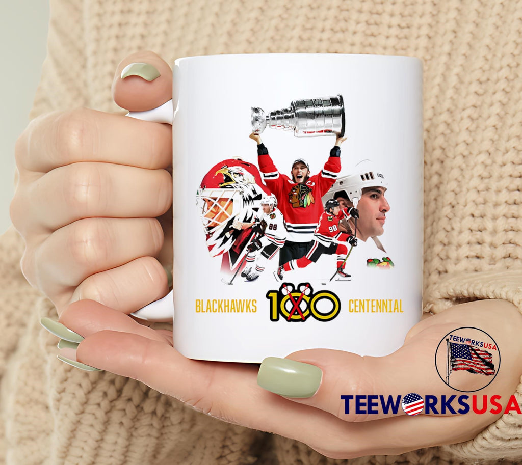Chicago Blackhawks 100 Centennial - Adult & Kids T-Shirts, Sweatshirts & Hoodies apparel design preview 6