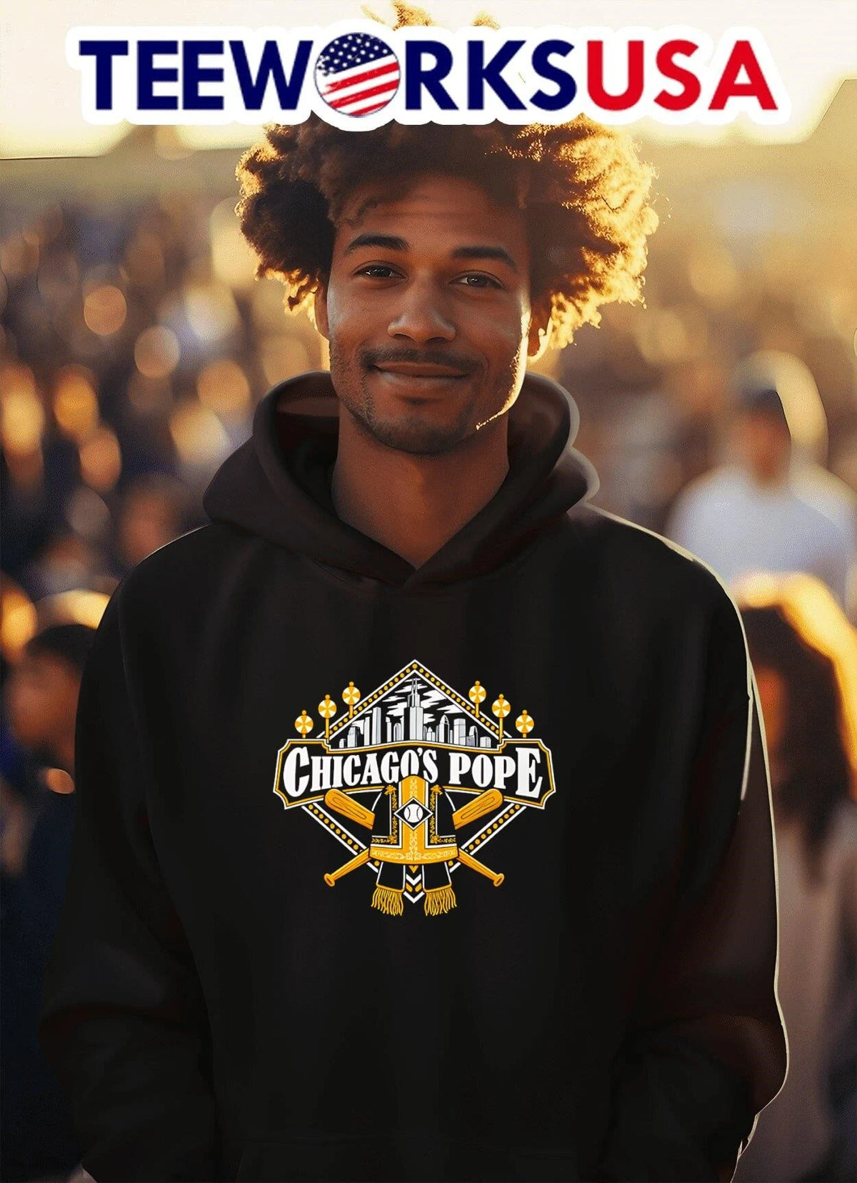Chicago's Pope - Adult & Kids T-Shirts, Sweatshirts & Hoodies apparel design preview 2