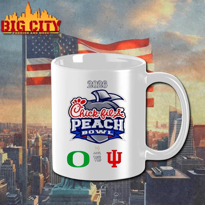 Chick-fil-A Peach Bowl 2026 Oregon vs Indiana - Adult & Kids T-Shirts, Sweatshirts & Hoodies apparel design preview 3
