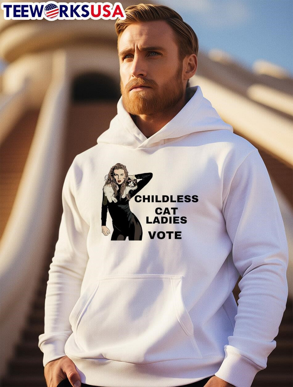 Childless Cat Ladies Vote Swiftie - Adult & Kids T-Shirts, Sweatshirts & Hoodies apparel design preview 2