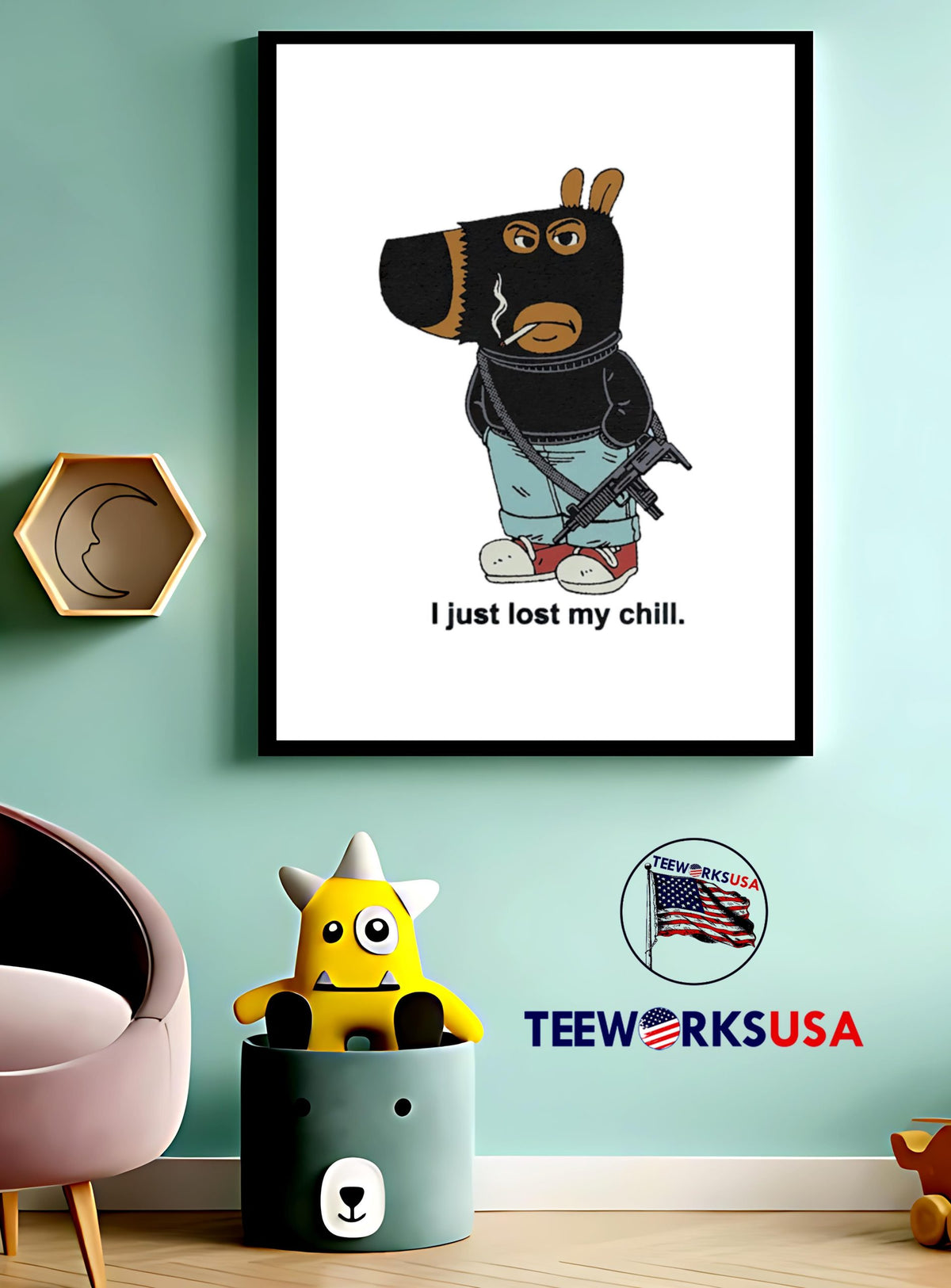 Chill Guy Robber I Just Lost My - Adult & Kids T-Shirts, Sweatshirts & Hoodies apparel design preview 4