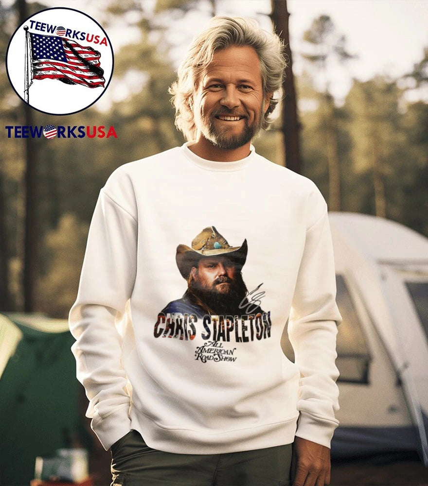 Chris Stapleton All American Road Show - Adult & Kids T-Shirts, Sweatshirts & Hoodies apparel design preview 5