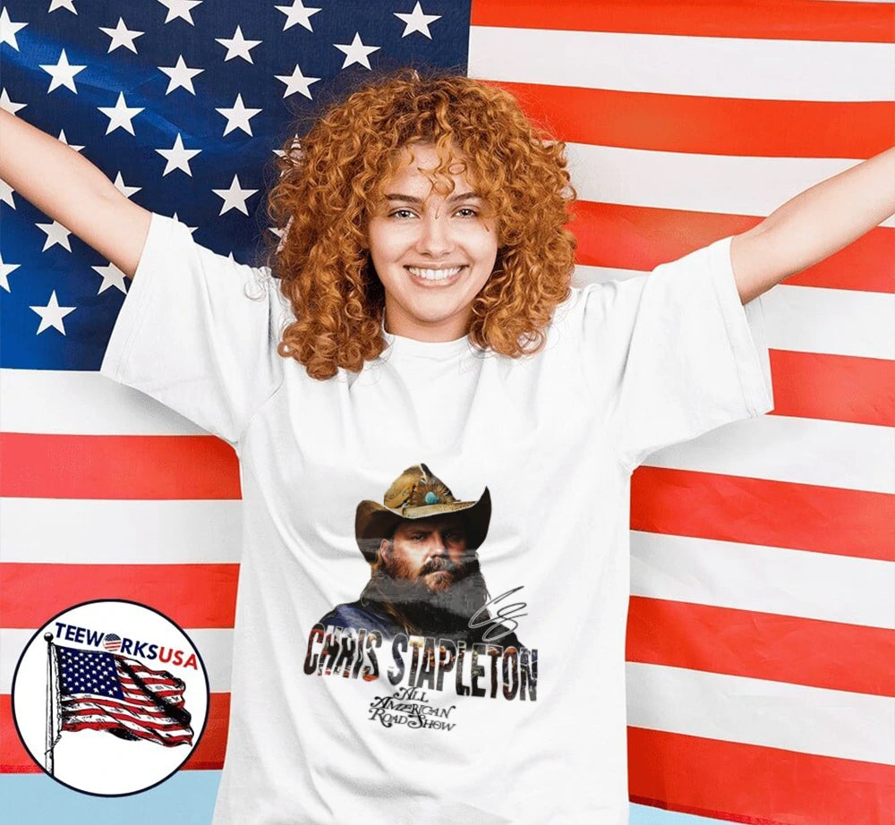 Chris Stapleton All American Road Show - Adult & Kids T-Shirts, Sweatshirts & Hoodies apparel design preview 2