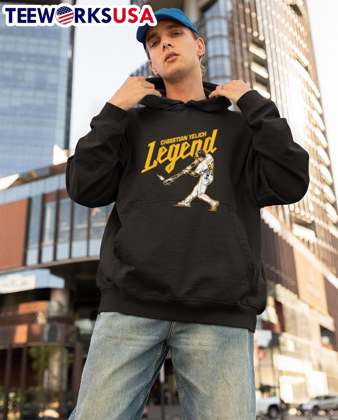 Christian Yelich Milwaukee Legend - Adult & Kids T-Shirts, Sweatshirts & Hoodies apparel design preview 3