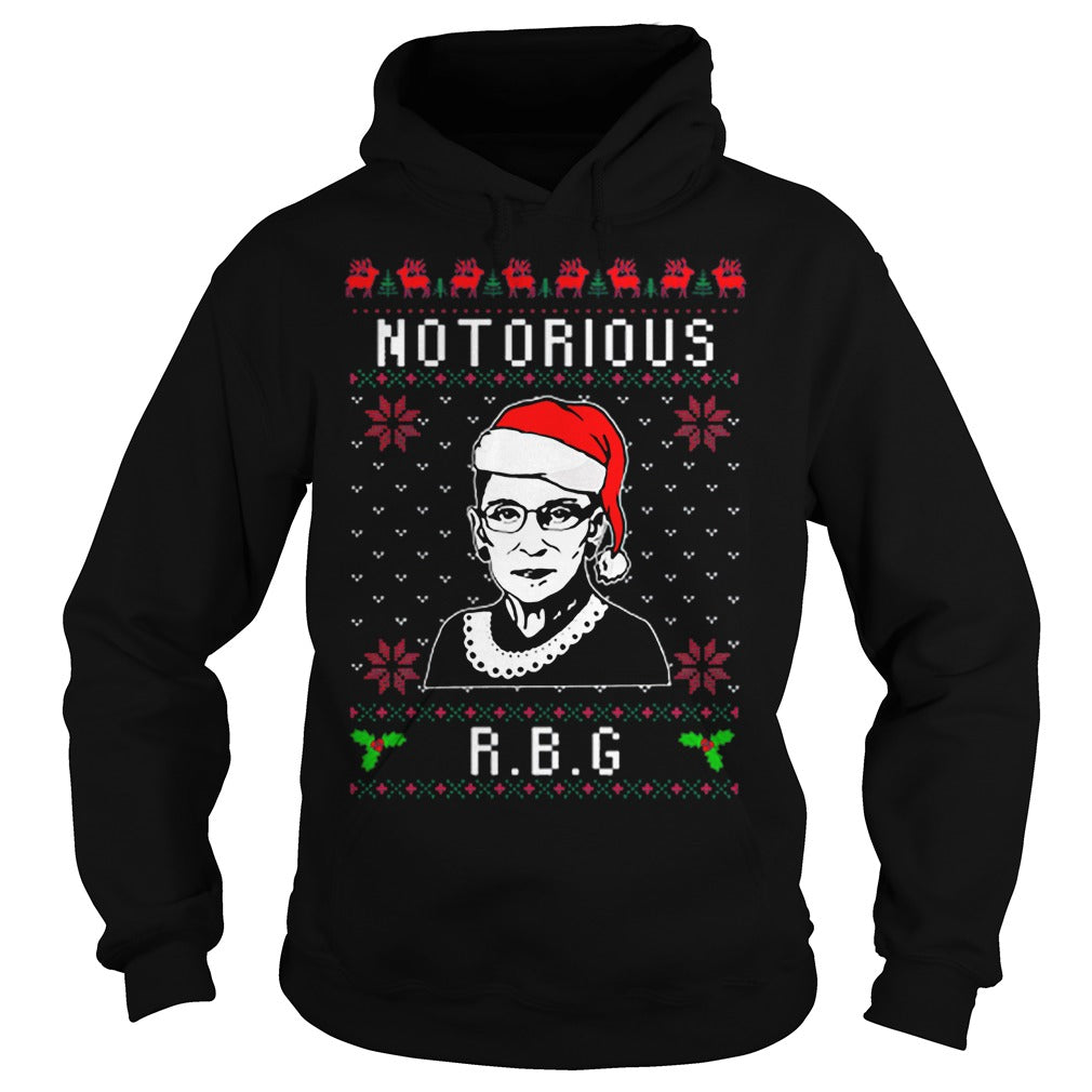 Christmas Notorious RBG Ugly - Adult & Kids T-Shirts, Sweatshirts & Hoodies apparel design preview 4