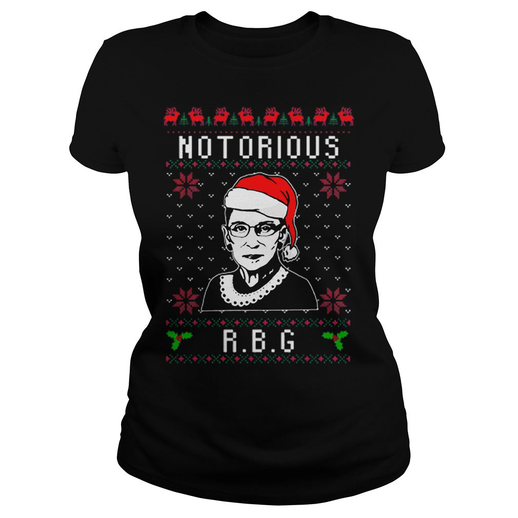 Christmas Notorious RBG Ugly - Adult & Kids T-Shirts, Sweatshirts & Hoodies apparel design preview 2