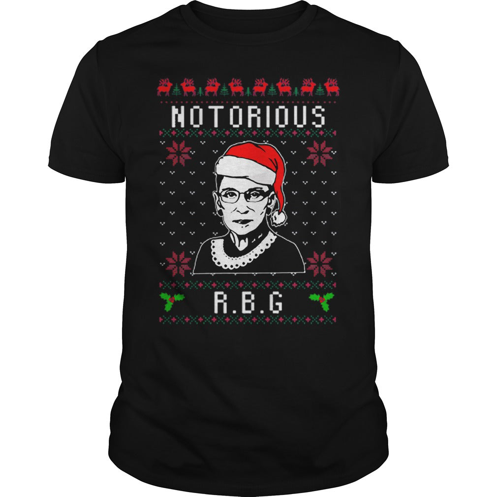 Christmas Notorious RBG Ugly - Adult & Kids T-Shirts, Sweatshirts & Hoodies apparel design preview 1