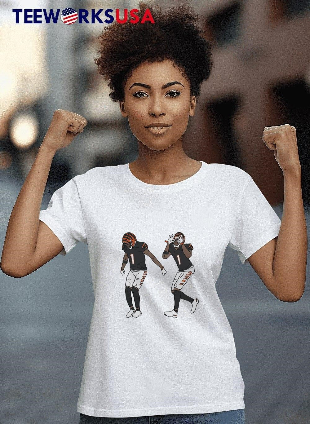 Cincinnati Bengals Ja'marr Chase 1 griddy - Adult & Kids T-Shirts, Sweatshirts & Hoodies apparel design preview 4