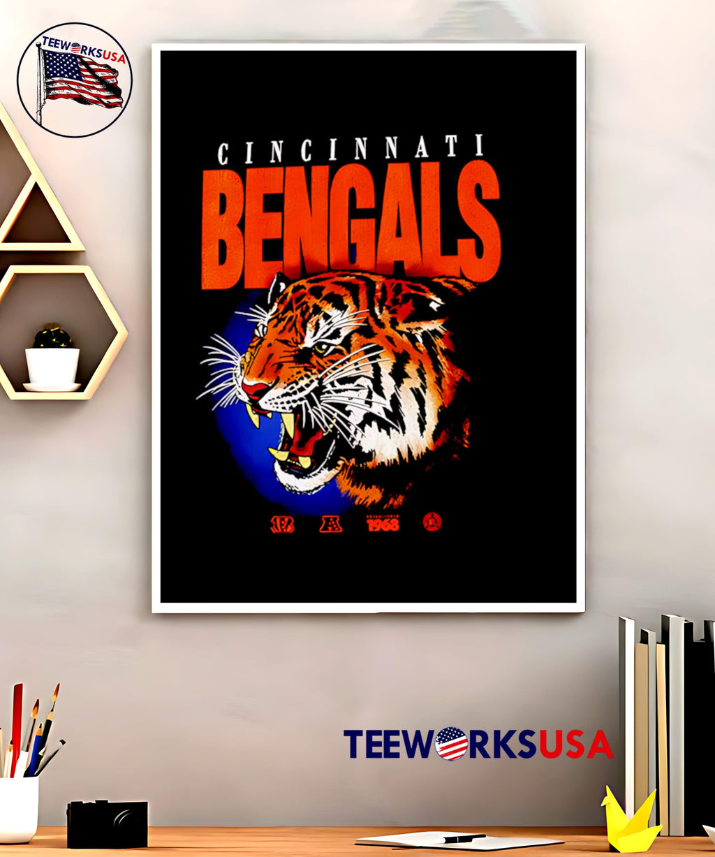 Cincinnati Bengals Jungle Stripes Tiger Graphic - Adult & Kids T-Shirts, Sweatshirts & Hoodies apparel design preview 5