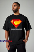 Cincinnati Comic Expo logo C Superman - Adult & Kids T-Shirts, Sweatshirts & Hoodies apparel design preview 1