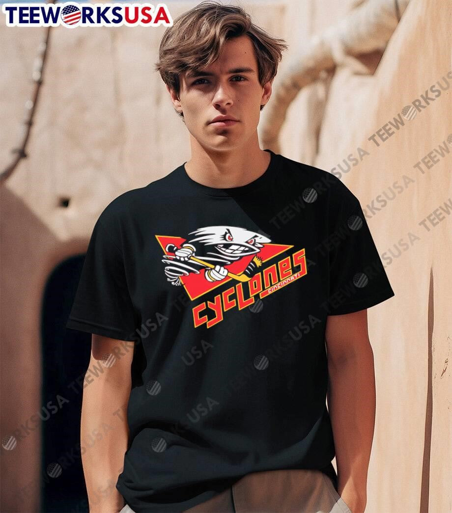 Cincinnati Cyclones logo style - Adult & Kids T-Shirts, Sweatshirts & Hoodies apparel design preview 1