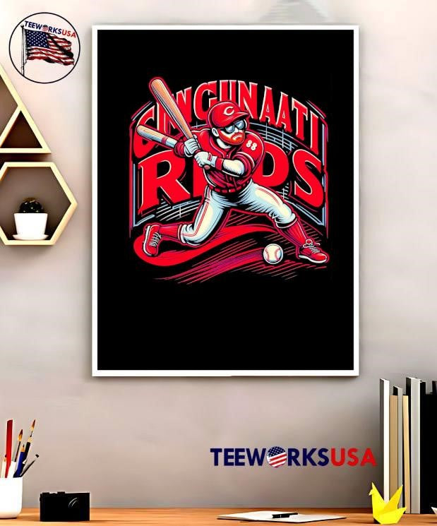 Cincinnati Reds player art - Adult & Kids T-Shirts, Sweatshirts & Hoodies apparel design preview 5