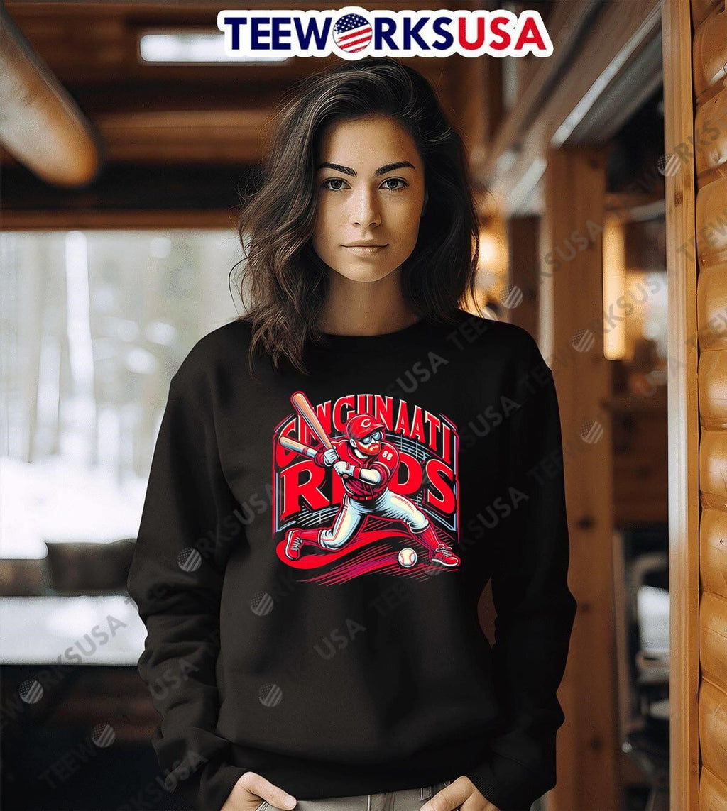 Cincinnati Reds player art - Adult & Kids T-Shirts, Sweatshirts & Hoodies apparel design preview 6