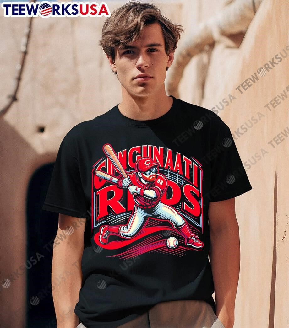 Cincinnati Reds player art - Adult & Kids T-Shirts, Sweatshirts & Hoodies apparel design preview 1