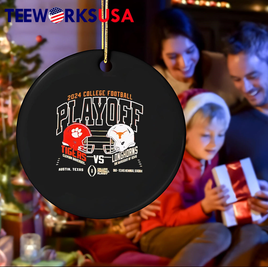 Clemson Tigers vs Texas Longhorns college football - Adult & Kids T-Shirts, Sweatshirts & Hoodies apparel design preview 4