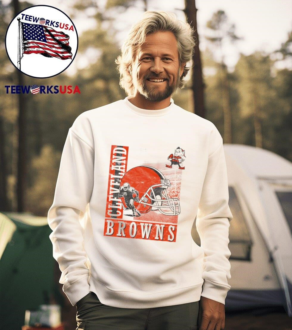 Cleveland Browns helmet dash - Adult & Kids T-Shirts, Sweatshirts & Hoodies apparel design preview 3