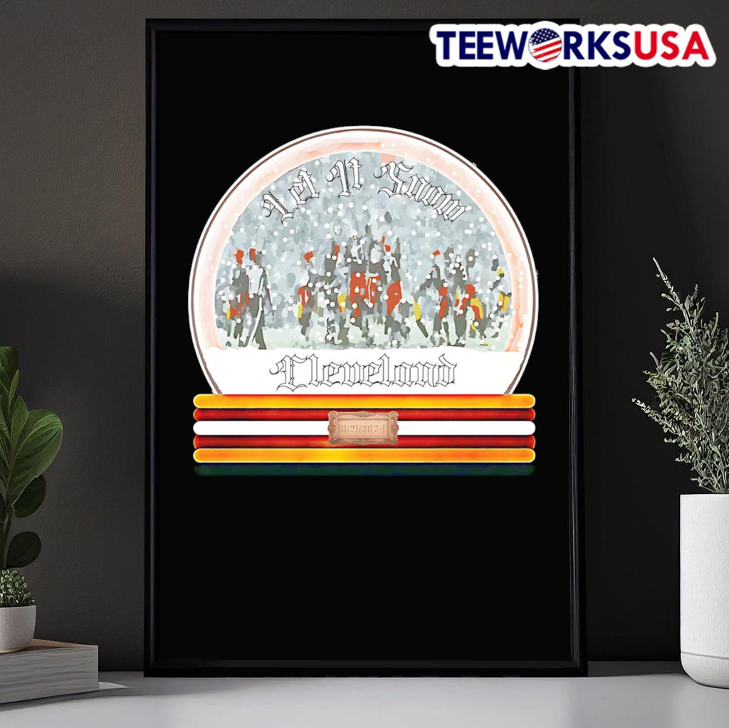 Cleveland Football Snow Globe - Adult & Kids T-Shirts, Sweatshirts & Hoodies apparel design preview 5