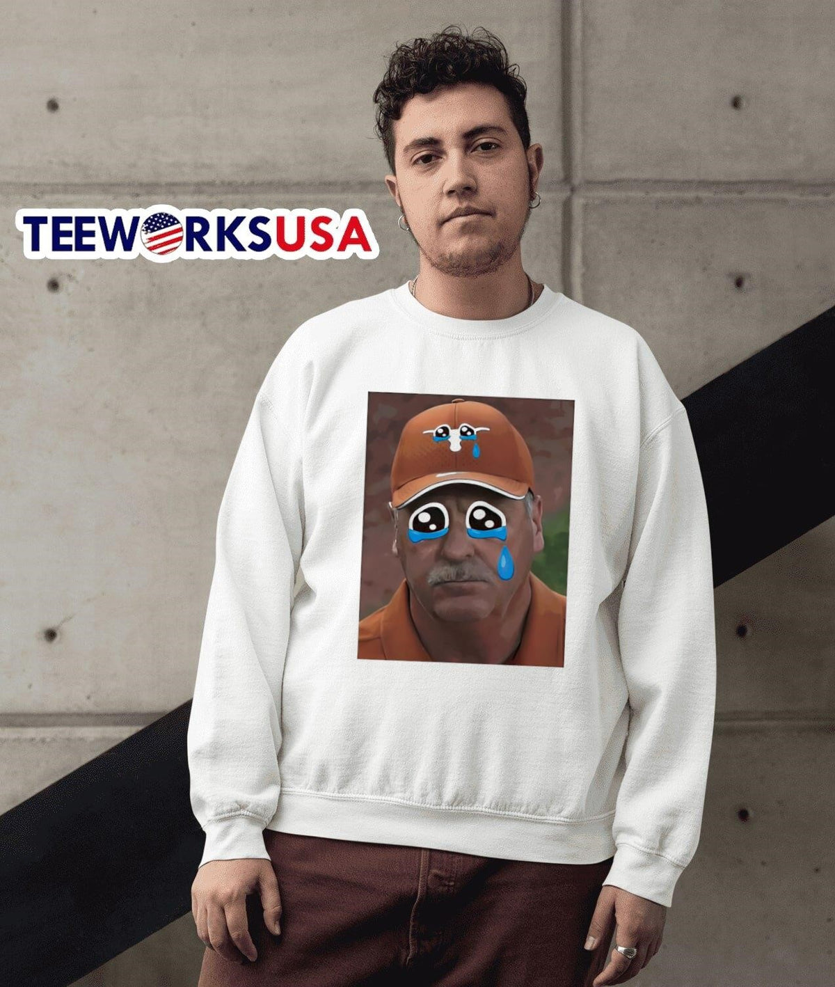 Coach Mike White Crying Meme - Adult & Kids T-Shirts, Sweatshirts & Hoodies apparel design preview 3