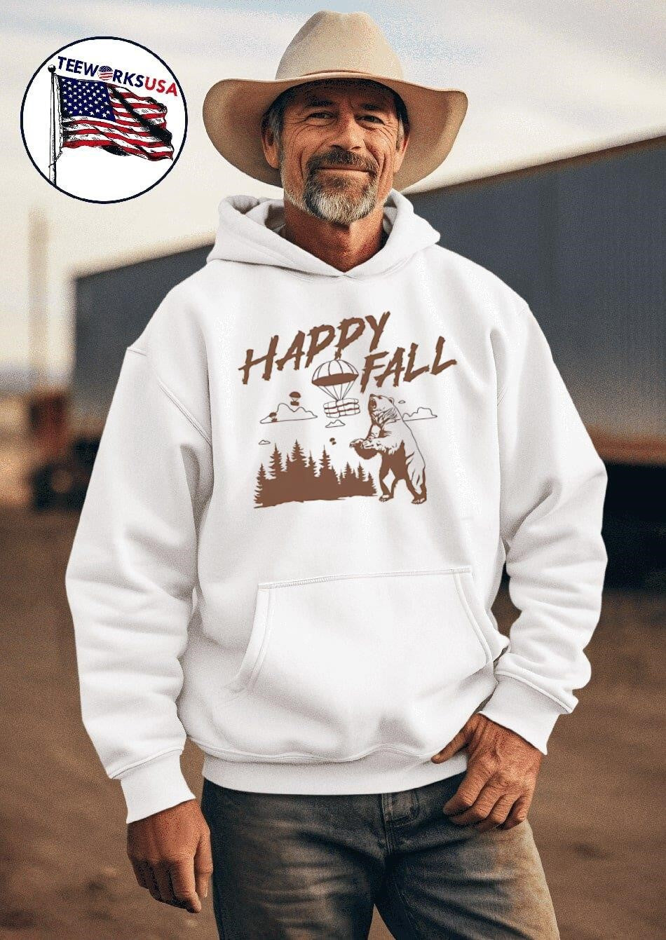 Cocaine bear happy fall - Adult & Kids T-Shirts, Sweatshirts & Hoodies apparel design preview 2