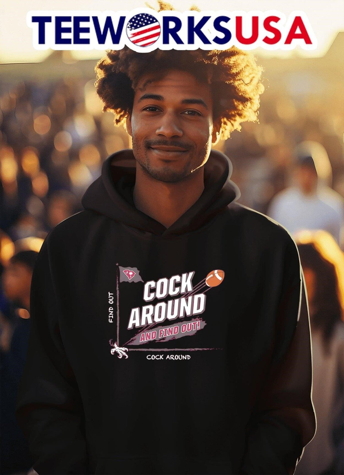 Cock around and find out South Carolina - Adult & Kids T-Shirts, Sweatshirts & Hoodies apparel design preview 2