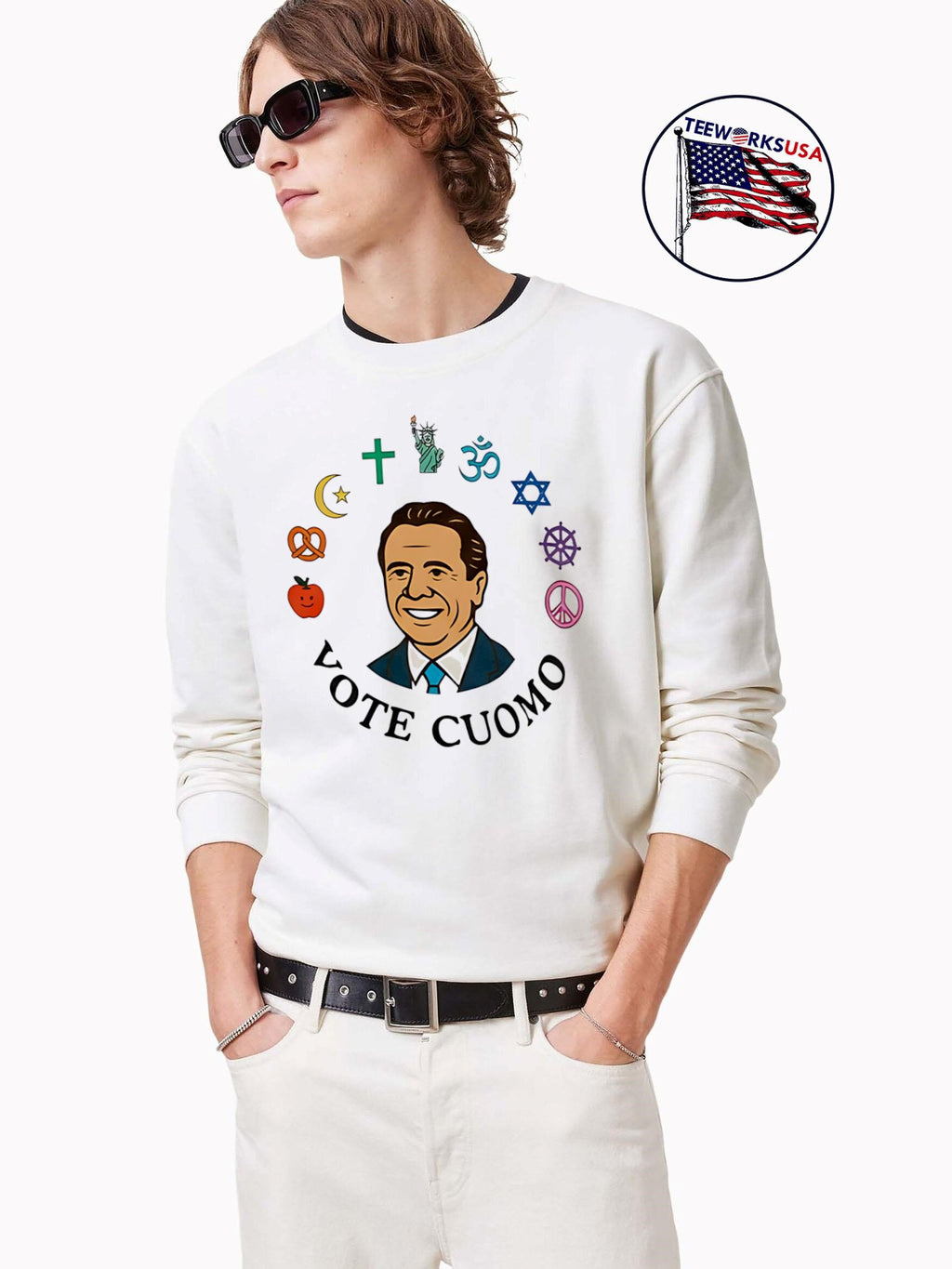 Coexist Vote Cuomo - Adult & Kids T-Shirts, Sweatshirts & Hoodies apparel design preview 3