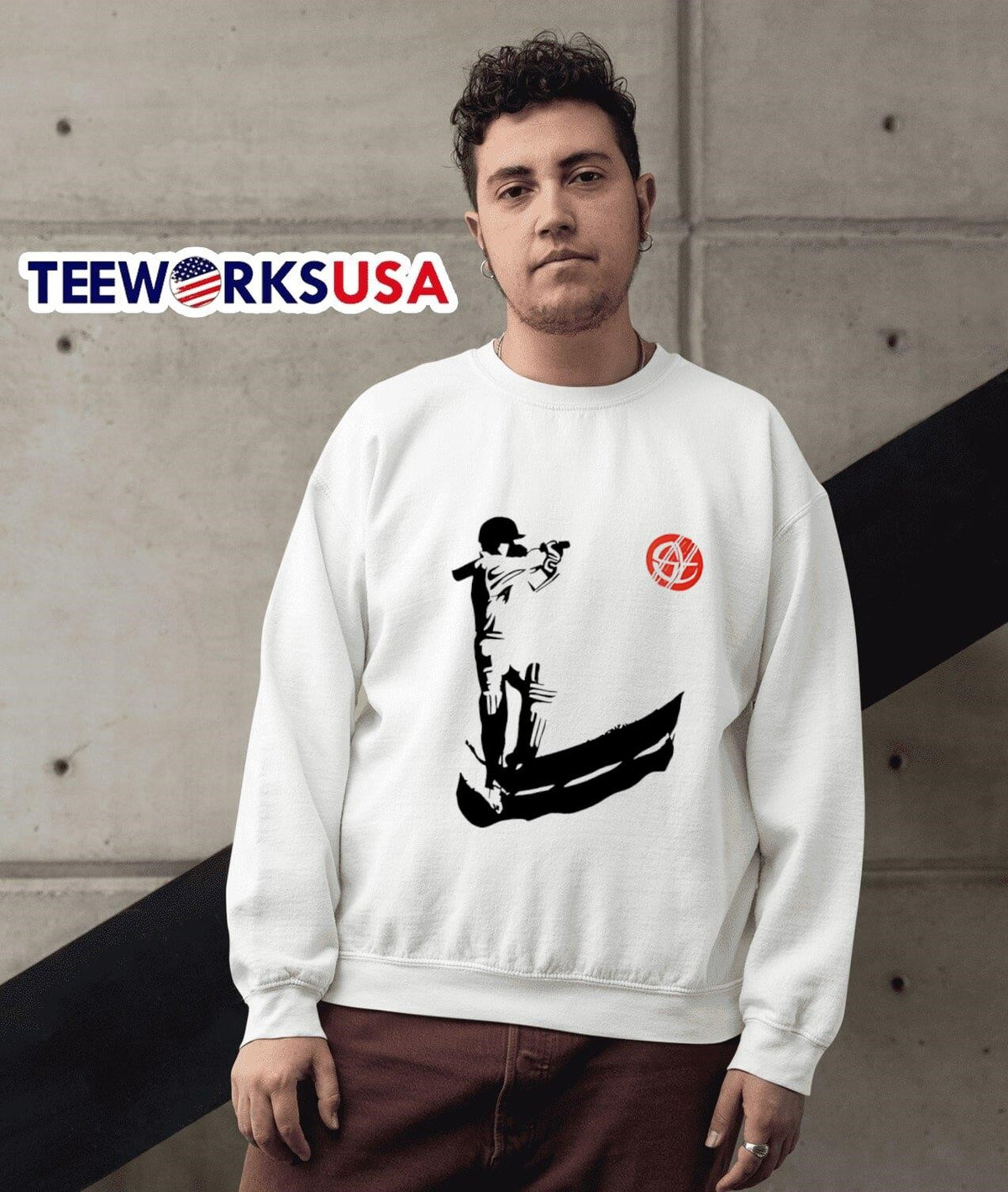 Collectabillia Crew Neck Sachin Tendulkar Pull Shot - Adult & Kids T-Shirts, Sweatshirts & Hoodies apparel design preview 5