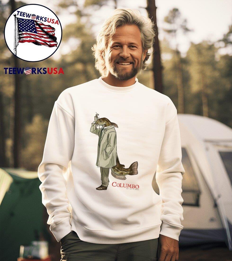 Columbo but he's a catfish - Adult & Kids T-Shirts, Sweatshirts & Hoodies apparel design preview 3