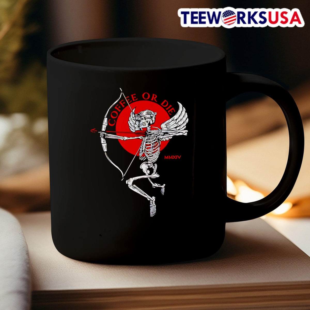 Combat Cupid coffee or die - Adult & Kids T-Shirts, Sweatshirts & Hoodies apparel design preview 3