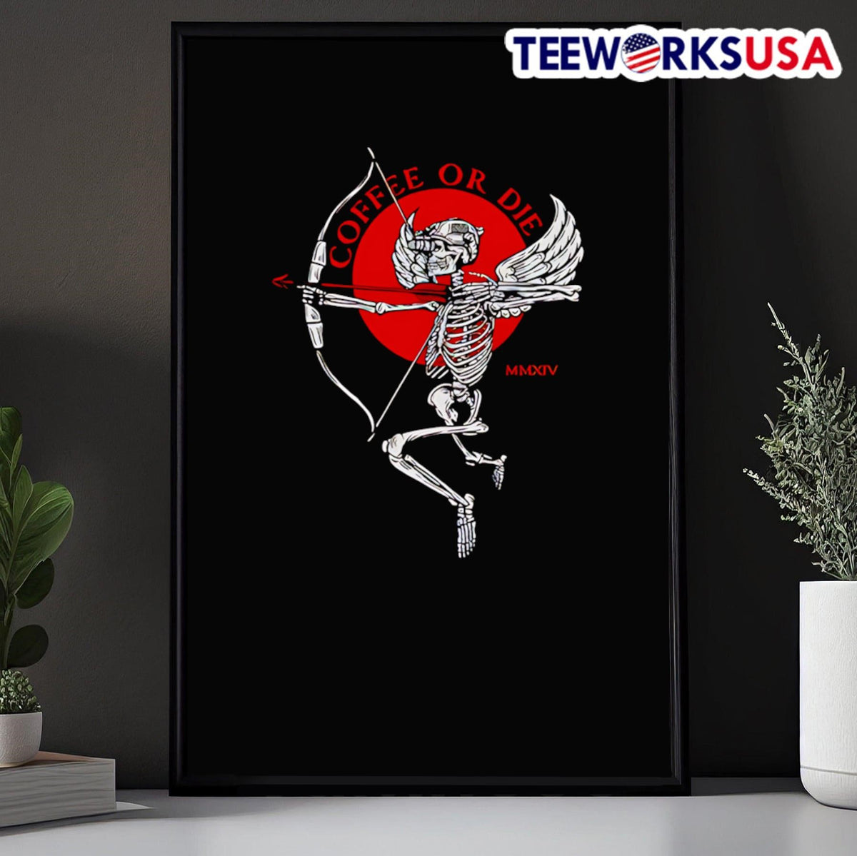 Combat Cupid coffee or die - Adult & Kids T-Shirts, Sweatshirts & Hoodies apparel design preview 5