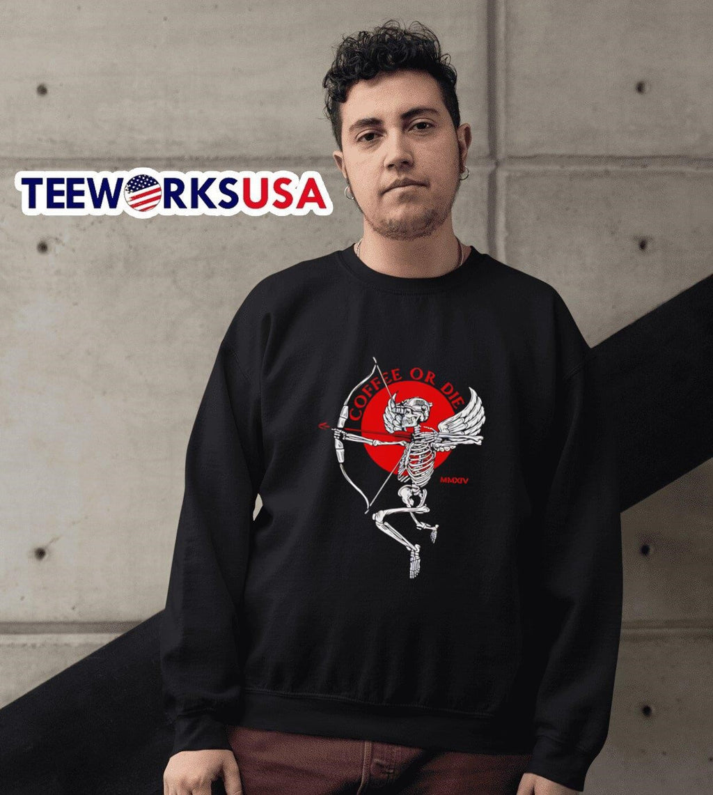 Combat Cupid coffee or die - Adult & Kids T-Shirts, Sweatshirts & Hoodies apparel design preview 6