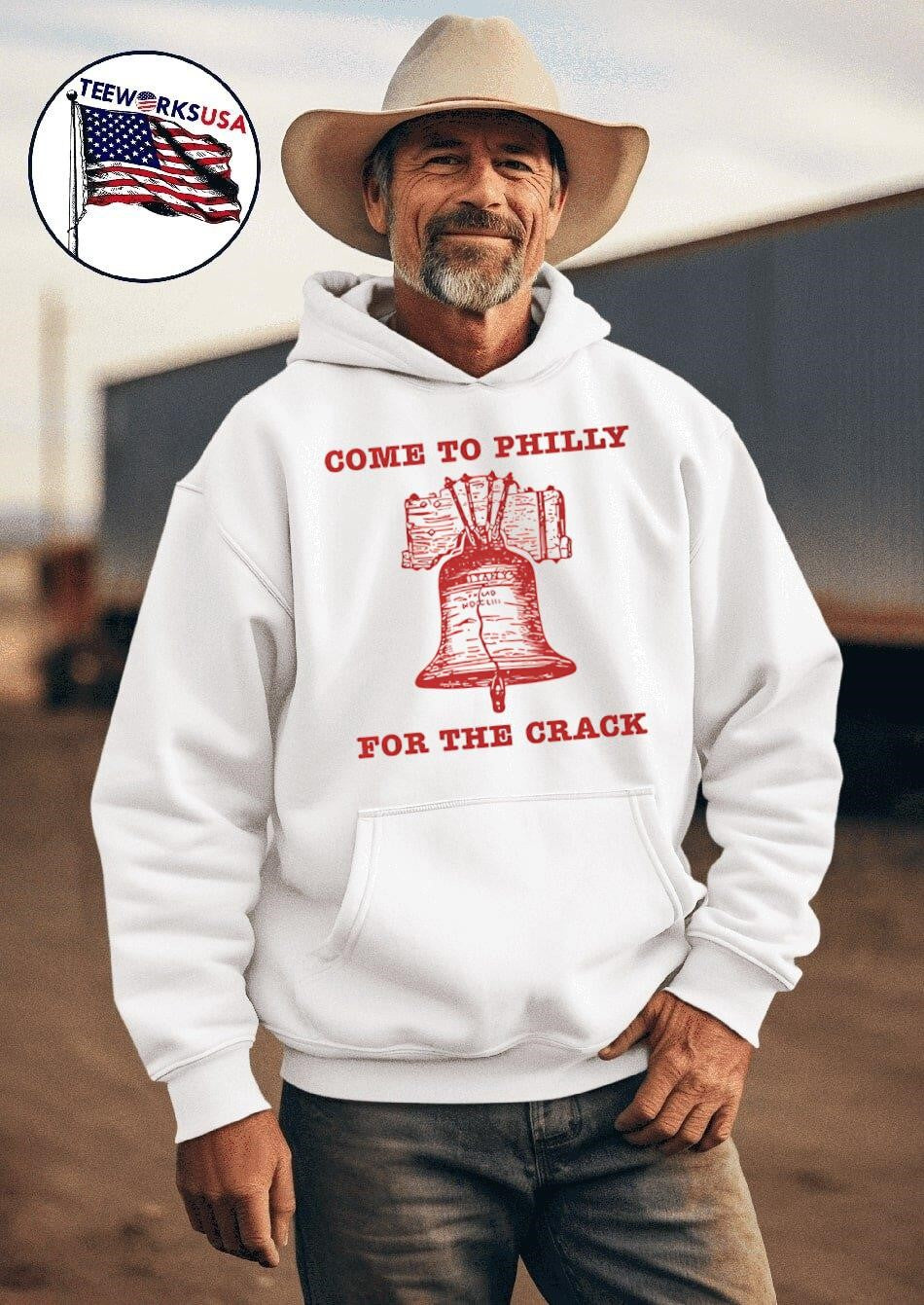 Come to Philly stay for the crack liberty bell - Adult & Kids T-Shirts, Sweatshirts & Hoodies apparel design preview 2