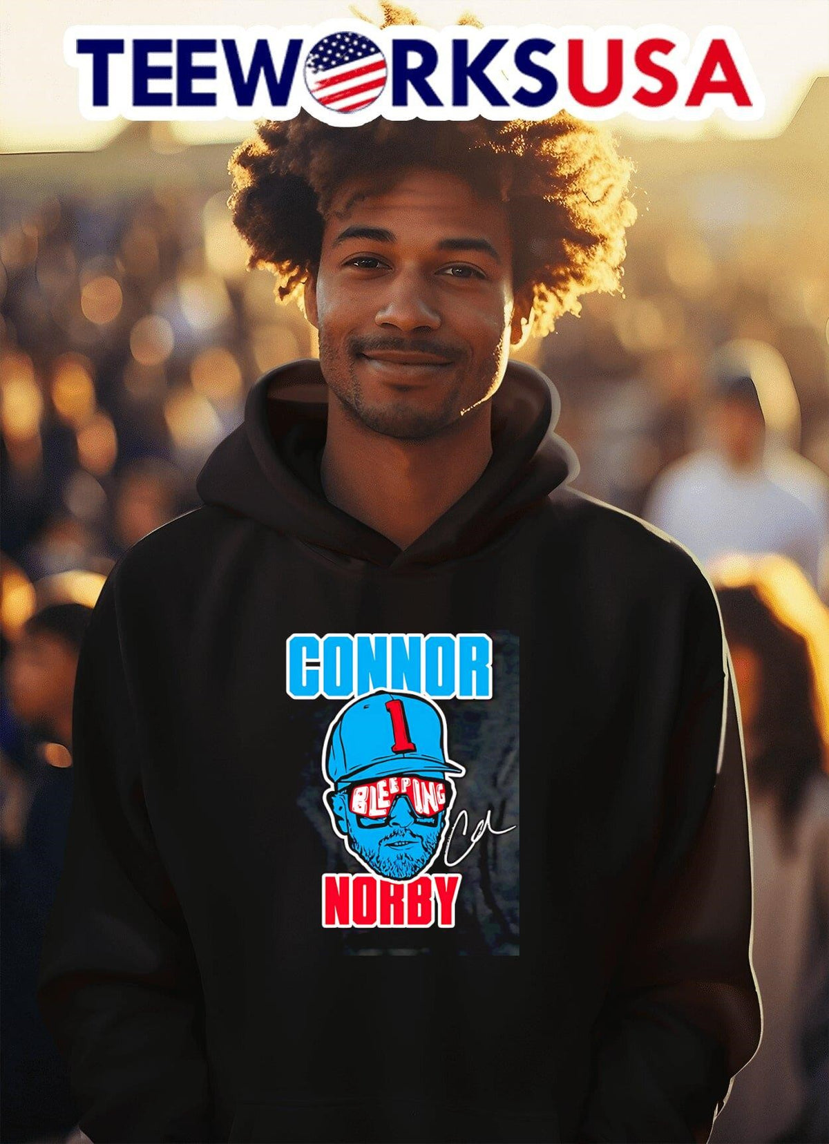 Connor Norby Bleeping - Adult & Kids T-Shirts, Sweatshirts & Hoodies apparel design preview 2