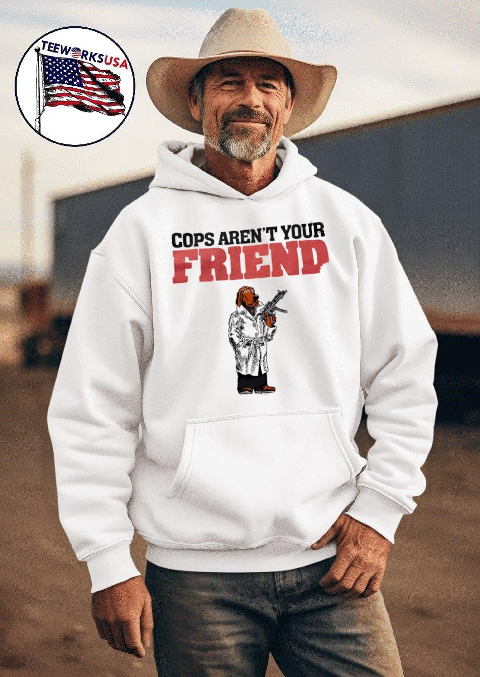 Cops aren't your friend - Adult & Kids T-Shirts, Sweatshirts & Hoodies apparel design preview 2