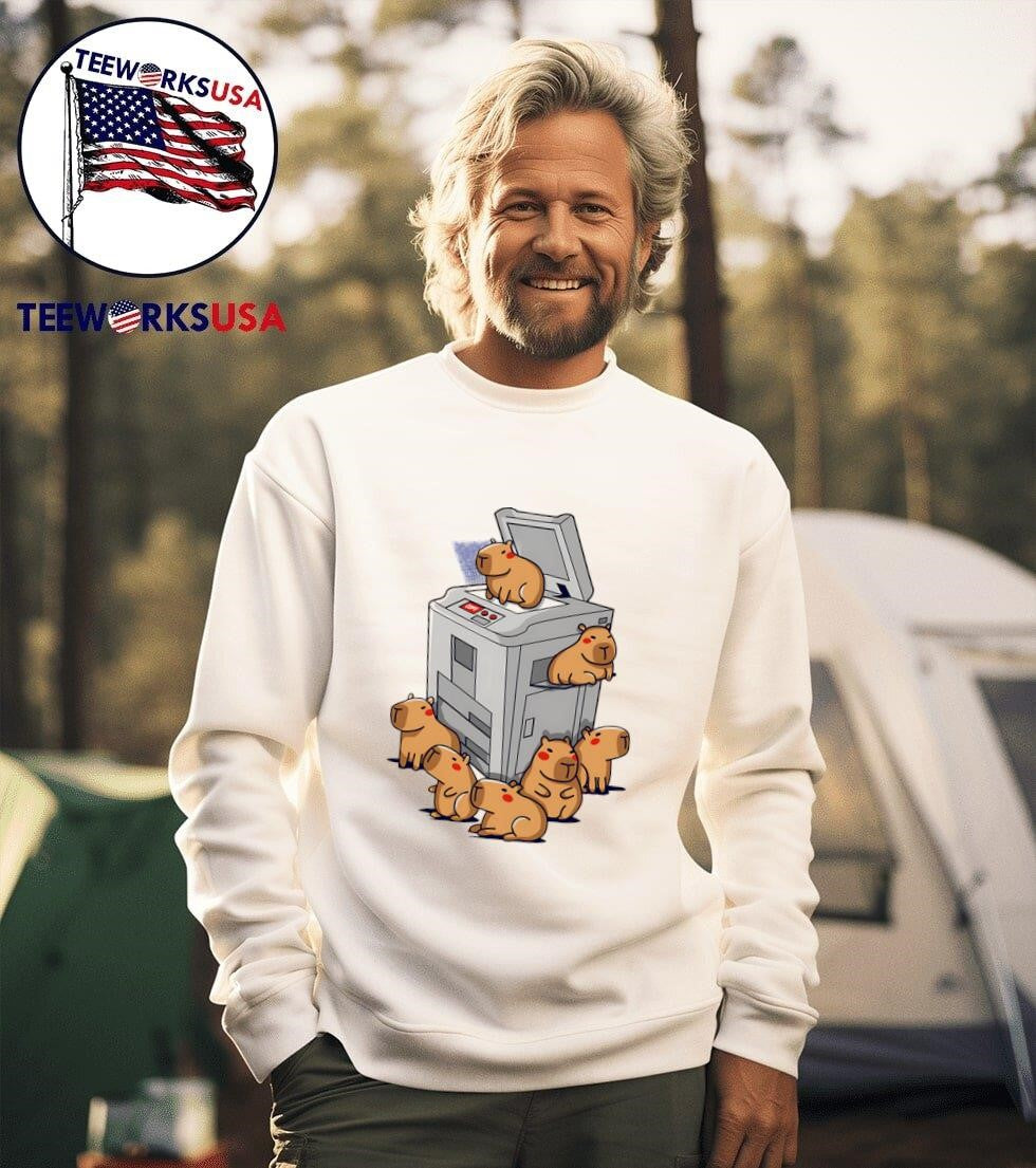 Copybara Capybara machine - Adult & Kids T-Shirts, Sweatshirts & Hoodies apparel design preview 3