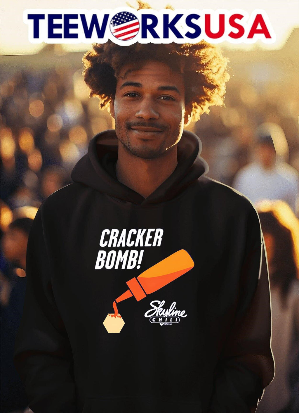 Cracker Bomb Skyline - Adult & Kids T-Shirts, Sweatshirts & Hoodies apparel design preview 2
