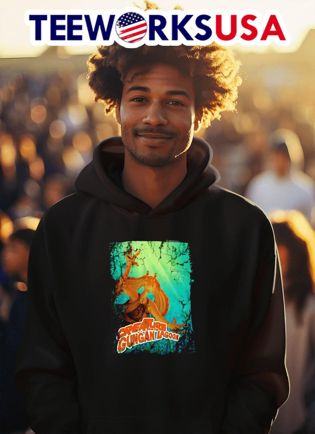 Creature from the Gungan Lagoon - Adult & Kids T-Shirts, Sweatshirts & Hoodies apparel design preview 2