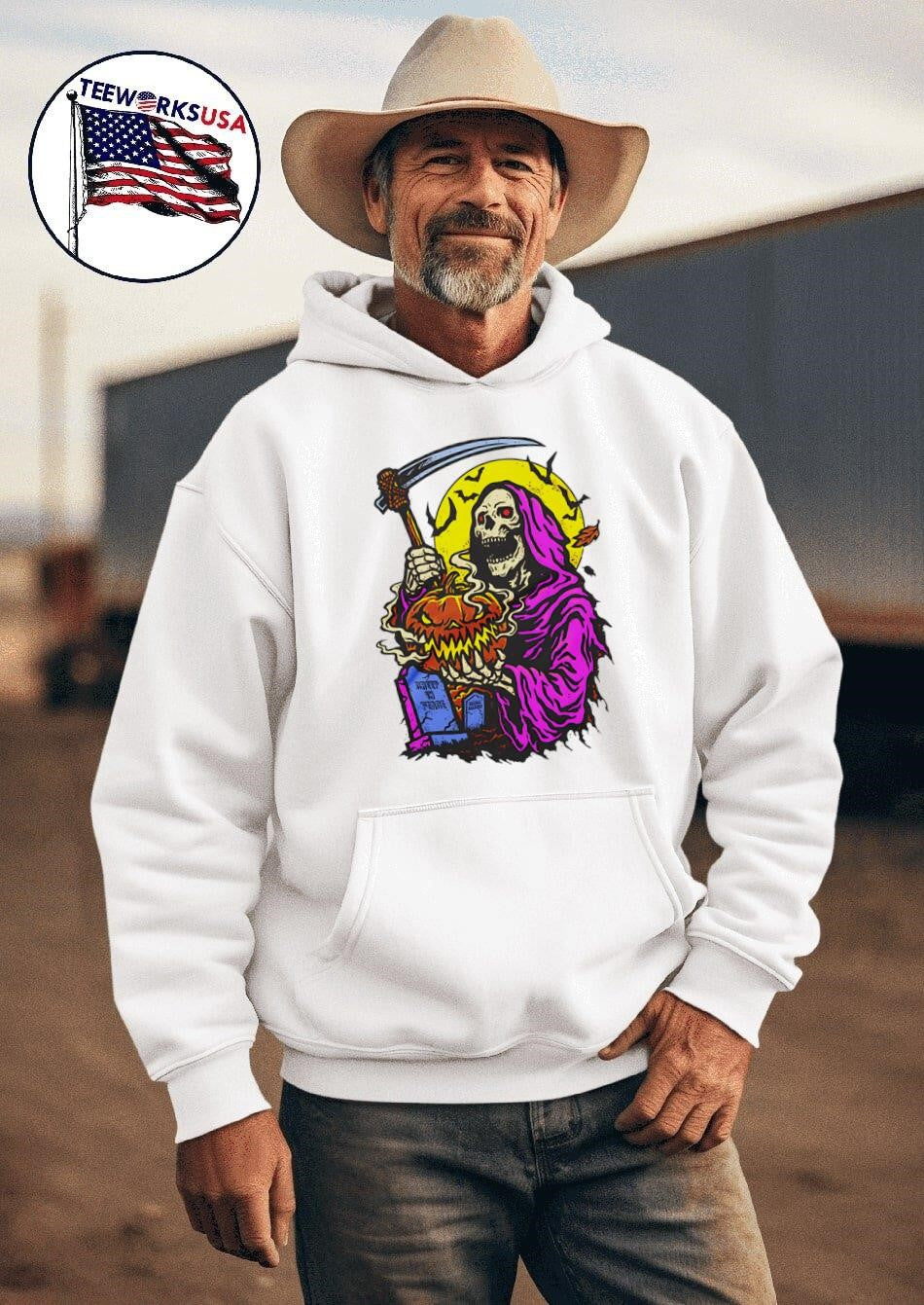 Creep in peace Halloween - Adult & Kids T-Shirts, Sweatshirts & Hoodies apparel design preview 2