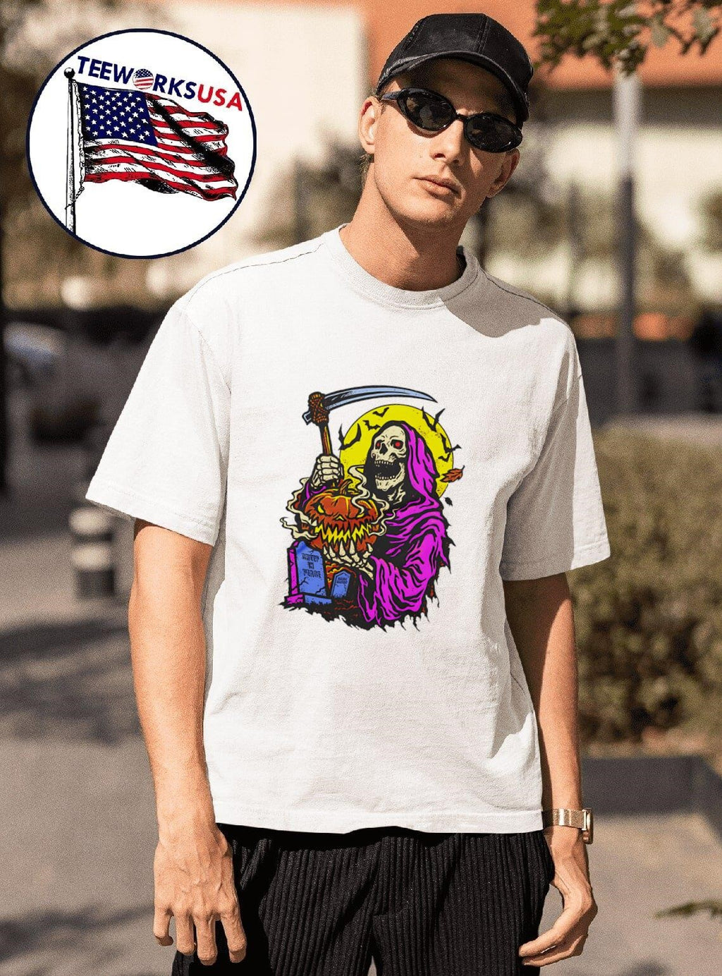 Creep in peace Halloween - Adult & Kids T-Shirts, Sweatshirts & Hoodies apparel design preview 1