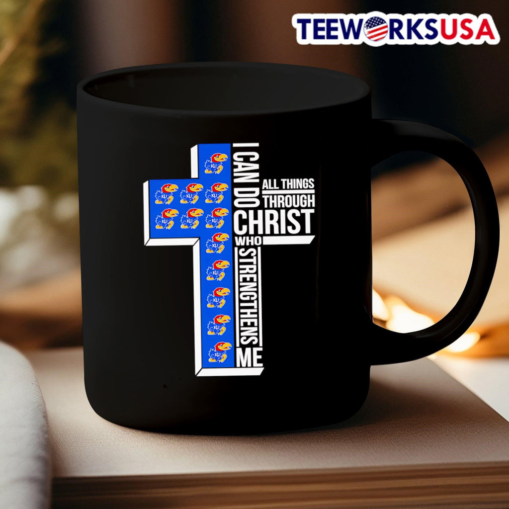 Cross I can do all things through Christ Kansas - Adult & Kids T-Shirts, Sweatshirts & Hoodies apparel design preview 3