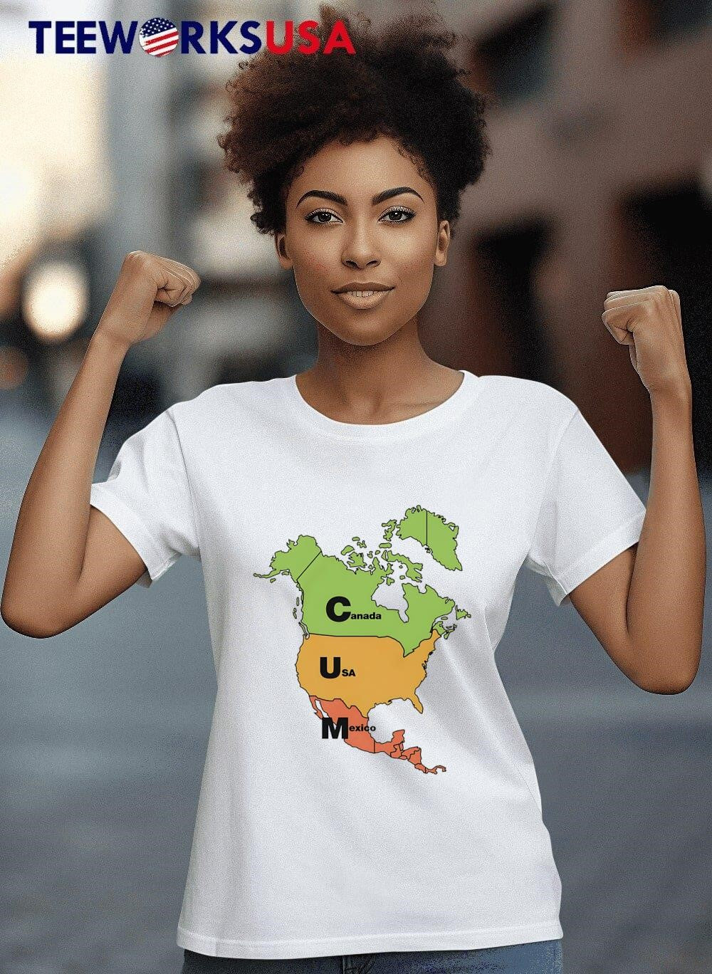Cum Map Canada USA and Mexico - Adult & Kids T-Shirts, Sweatshirts & Hoodies apparel design preview 8