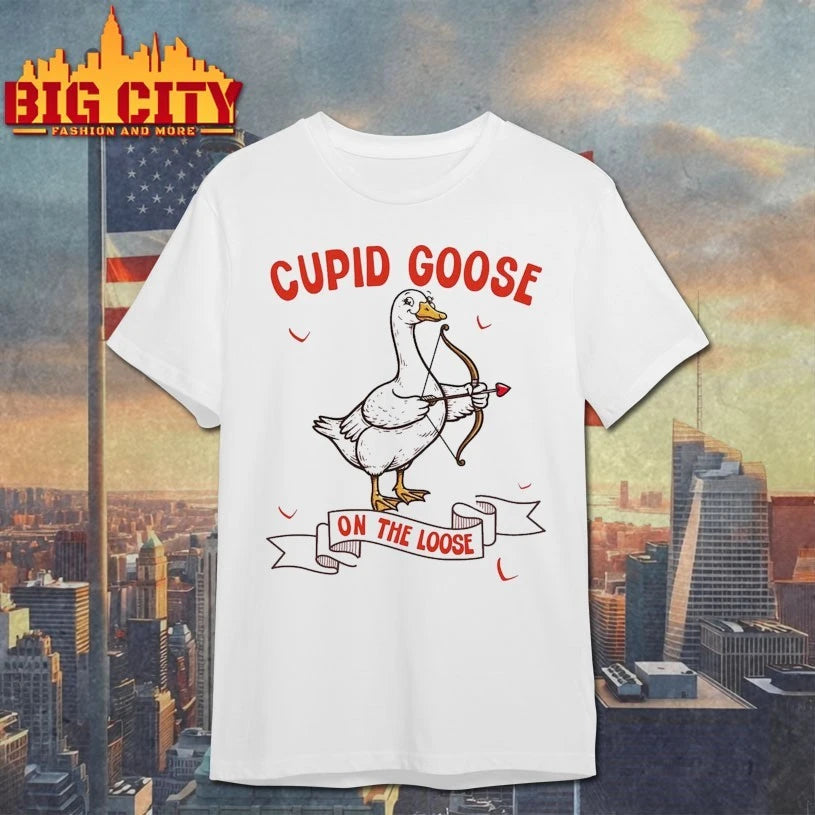 Cupid Goose Valentine's Day 2026 - Adult & Kids T-Shirts, Sweatshirts & Hoodies apparel design preview 1