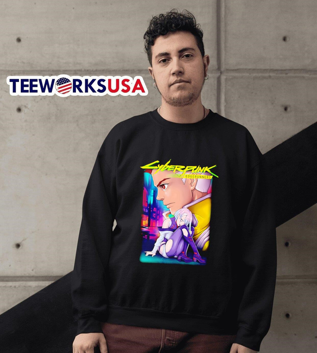 Cyberpunk Edgerunners David Martinez and Lucyna - Adult & Kids T-Shirts, Sweatshirts & Hoodies apparel design preview 6