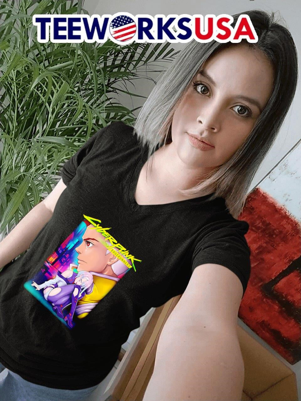 Cyberpunk Edgerunners David Martinez and Lucyna - Adult & Kids T-Shirts, Sweatshirts & Hoodies apparel design preview 7