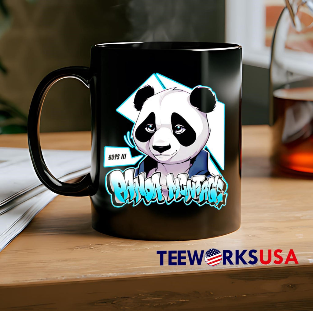 Graffiti Panda Montage Boys - Adult & Kids T-Shirts, Sweatshirts & Hoodies apparel design preview 2
