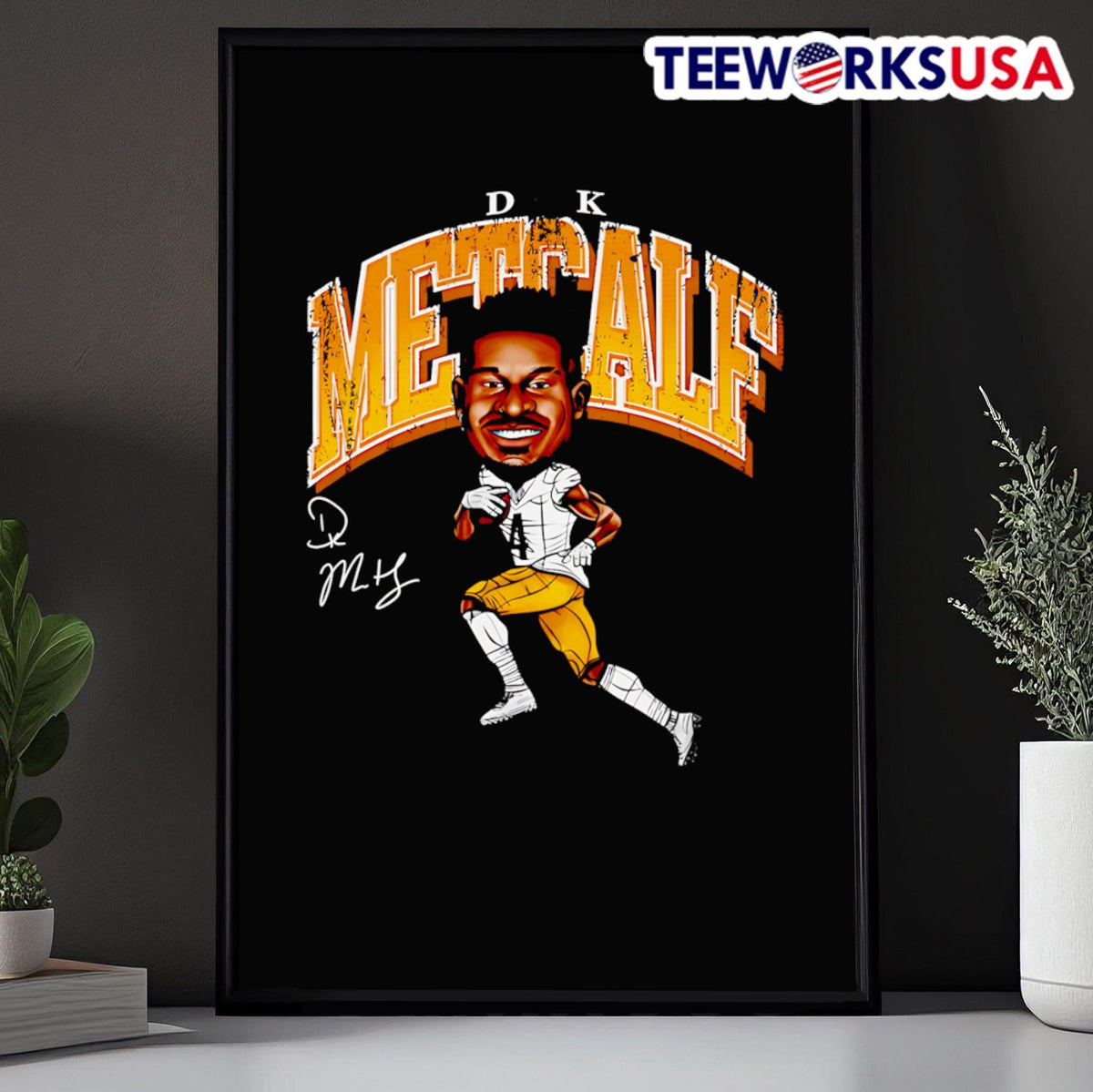 DK Metcalf Pittsburgh cartoon - Adult & Kids T-Shirts, Sweatshirts & Hoodies apparel design preview 5
