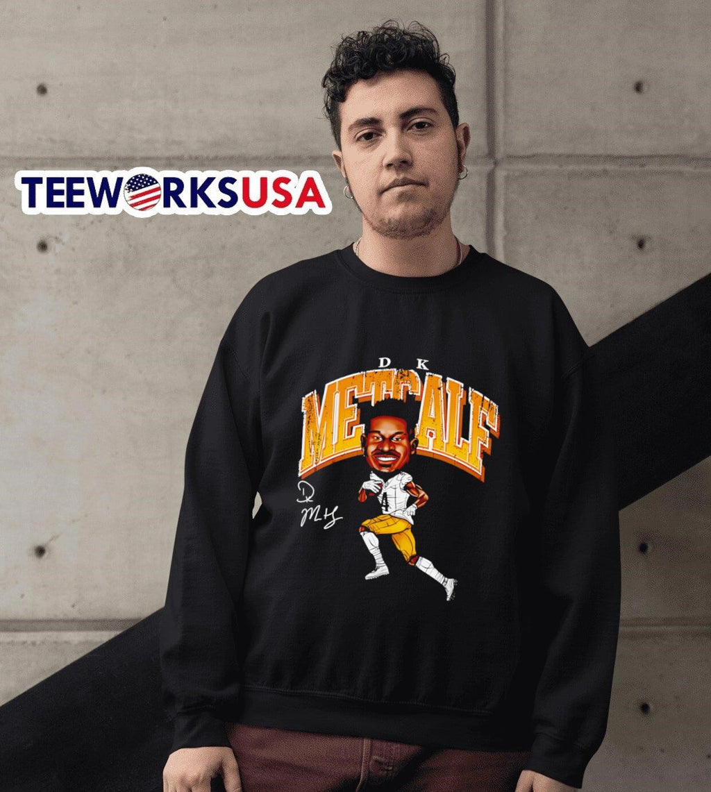 DK Metcalf Pittsburgh cartoon - Adult & Kids T-Shirts, Sweatshirts & Hoodies apparel design preview 6