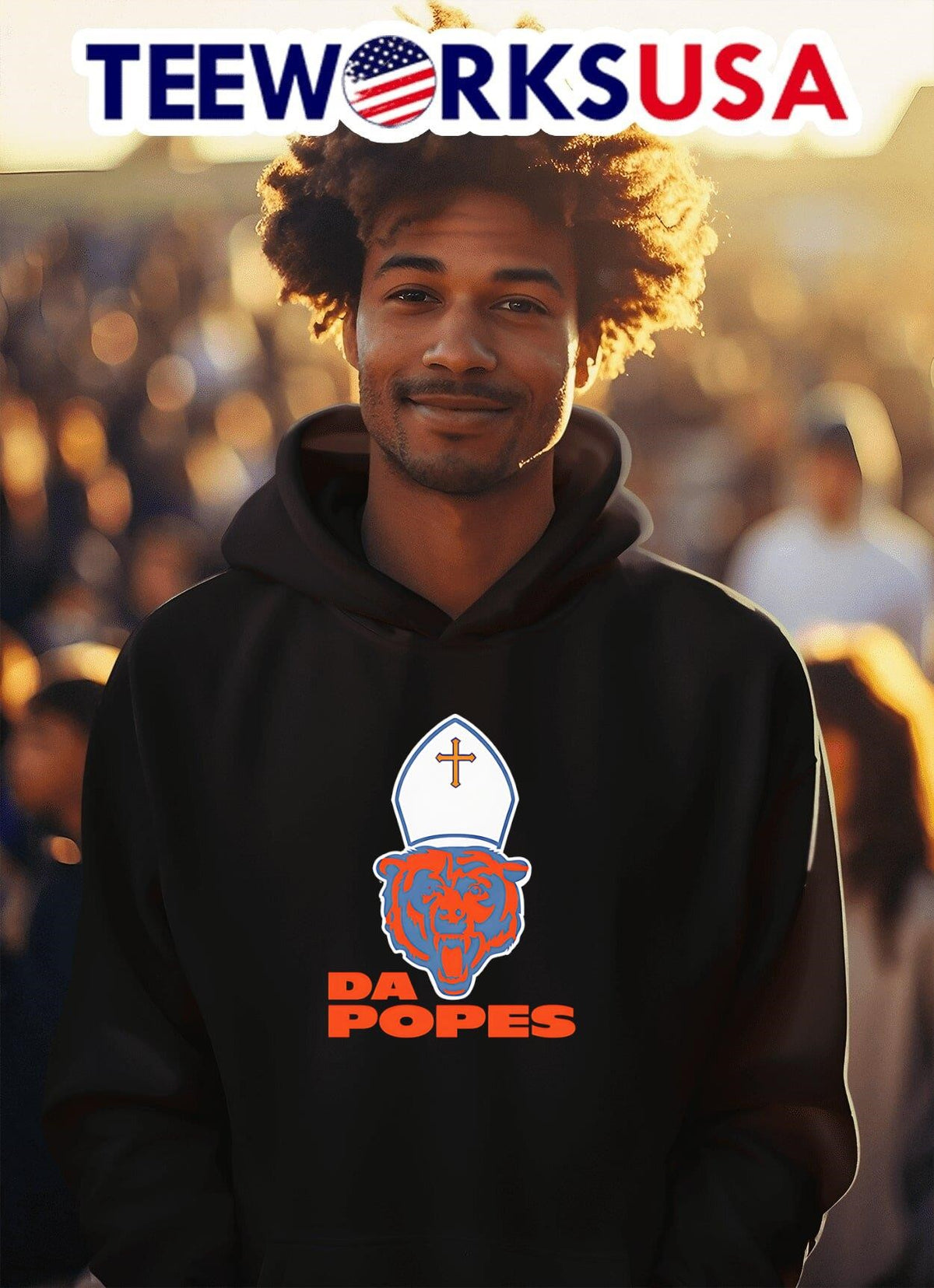 Da Popes Chicago Bears - Adult & Kids T-Shirts, Sweatshirts & Hoodies apparel design preview 2