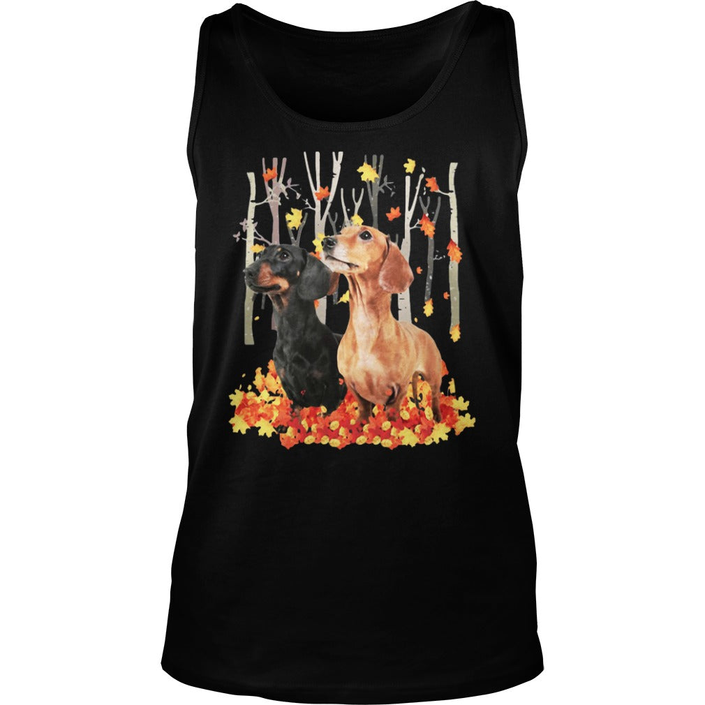 Dachshund Autumn Forest - Adult & Kids T-Shirts, Sweatshirts & Hoodies apparel design preview 3