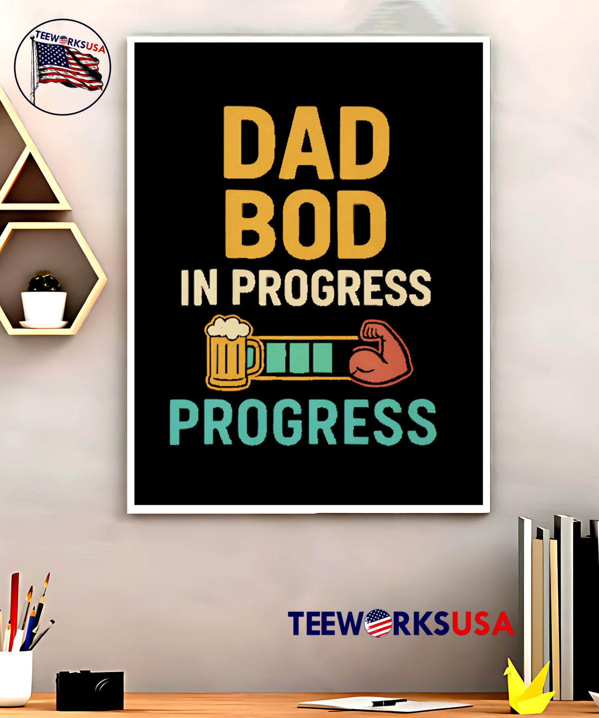 Dad Bod in Progress - Adult & Kids T-Shirts, Sweatshirts & Hoodies apparel design preview 5